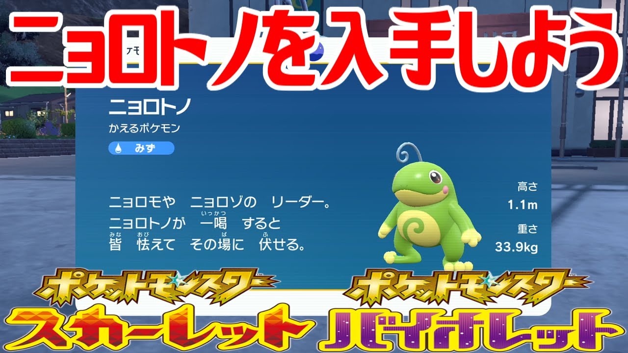 【ポケモンSV】ニョロトノを入手しよう 進化入手【ポケットモンスター スカーレット・バイオレット ゼロの秘宝 碧の仮面】Pocket Monsters
