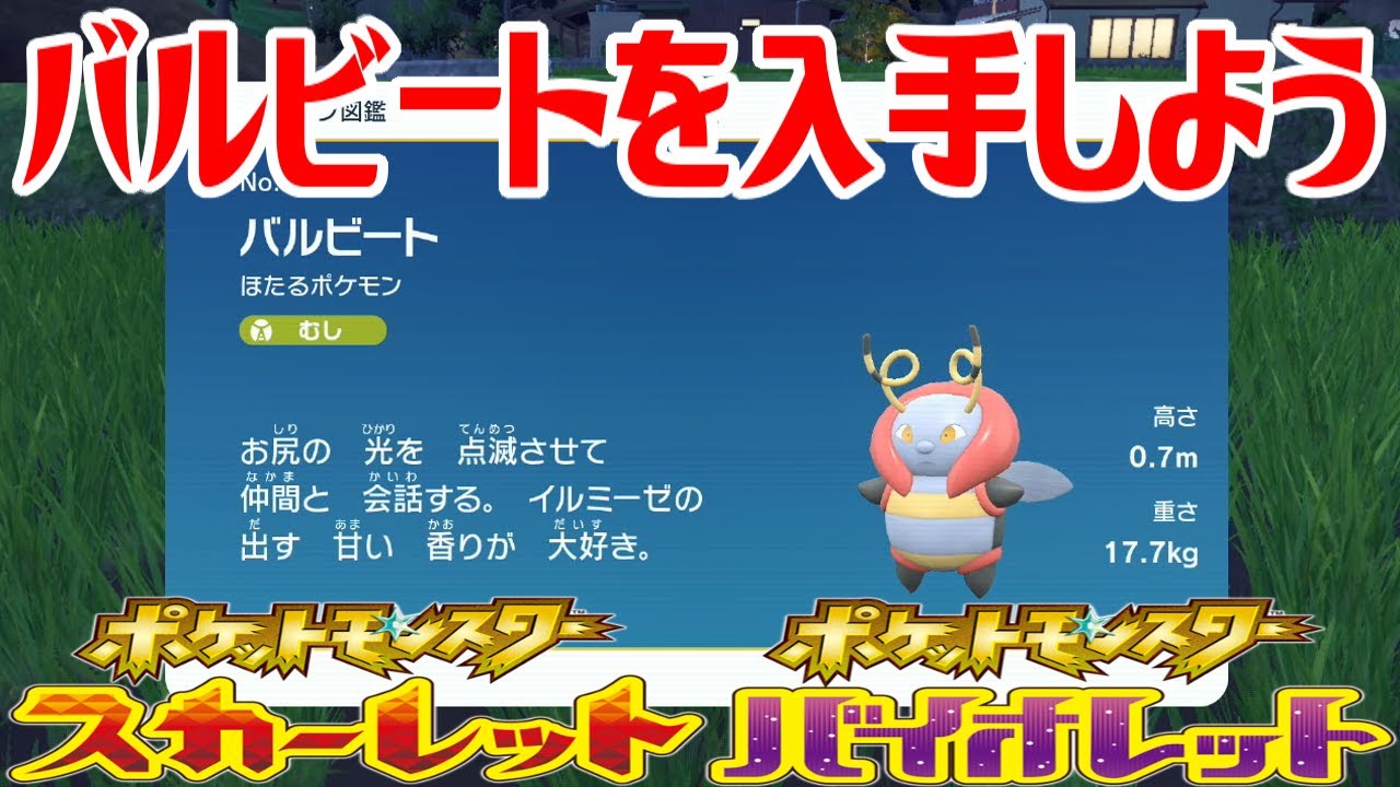【ポケモンSV】バルビートを入手しよう【ポケットモンスター スカーレット・バイオレット ゼロの秘宝 碧の仮面】Pocket Monsters