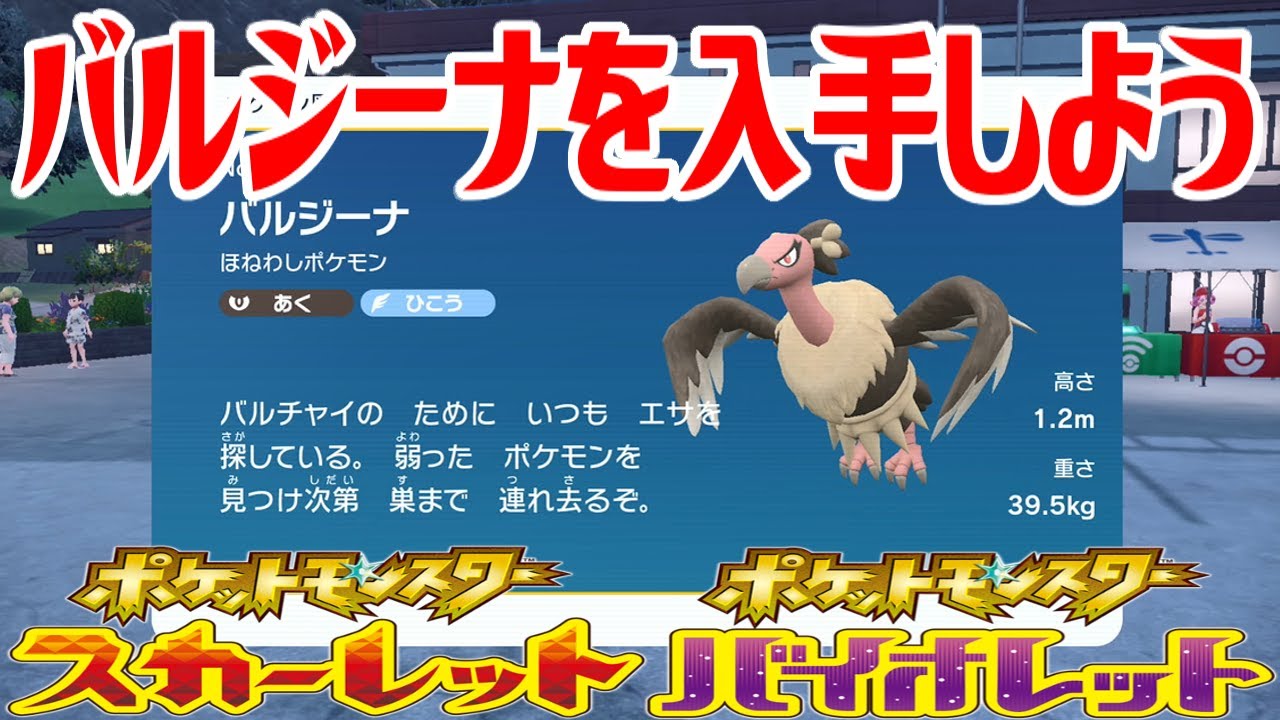 【ポケモンSV】バルジーナを入手しよう 進化入手【ポケットモンスター スカーレット・バイオレット ゼロの秘宝 碧の仮面】Pocket Monsters