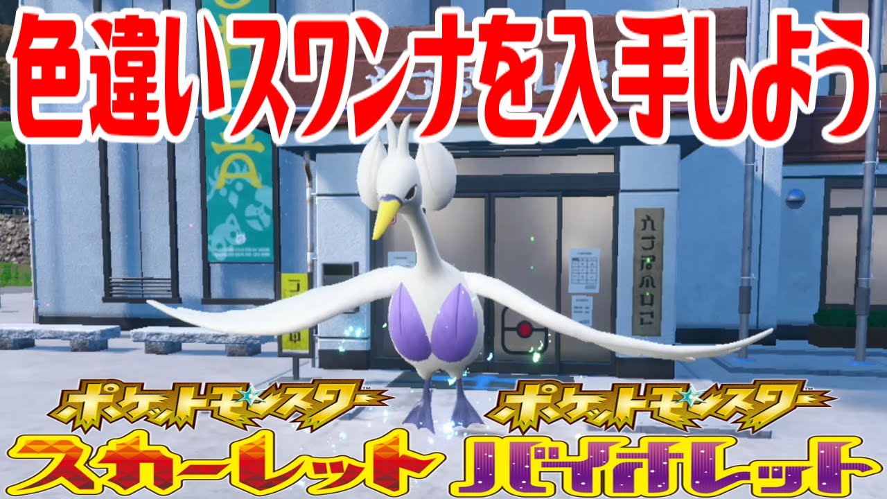 【ポケモンSV】色違いスワンナを入手しよう 進化入手【ポケットモンスター スカーレット・バイオレット ゼロの秘宝 碧の仮面】Pocket Monsters