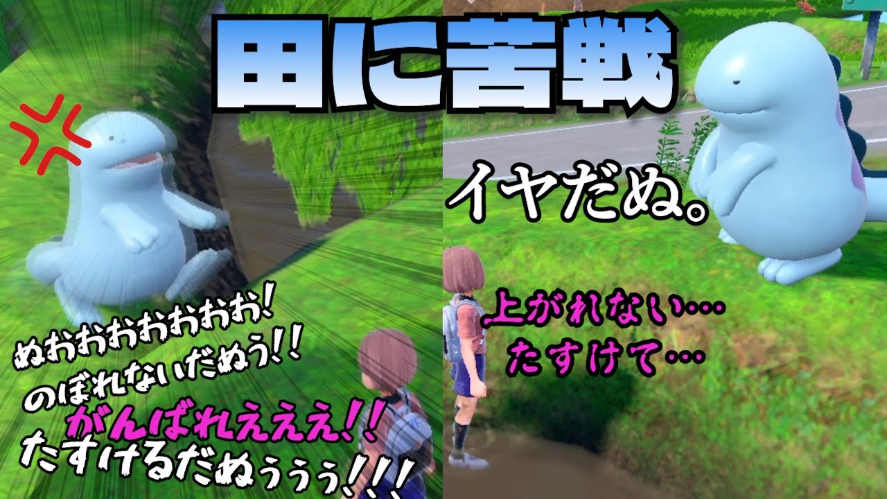 【碧の仮面】田んぼに大苦戦するヌオーと俺【ポケモンSV】