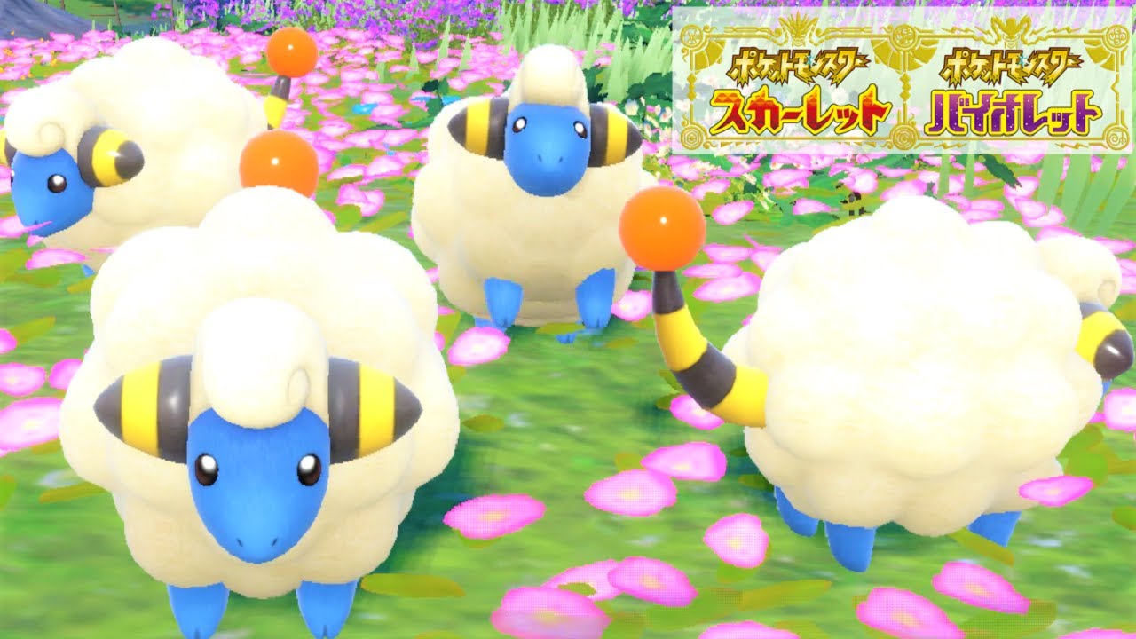 【可愛い】メリープ６匹に囲まれて癒されピクニック【ポケモンSV】