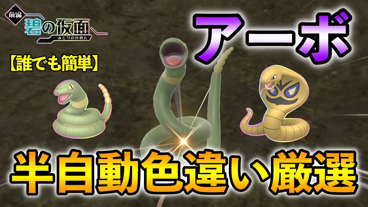【ポケモンSV/碧の仮面】 アーボ(アーボック)の色違い厳選方法をご紹介 【半自動色違い厳選】リクエスト動画