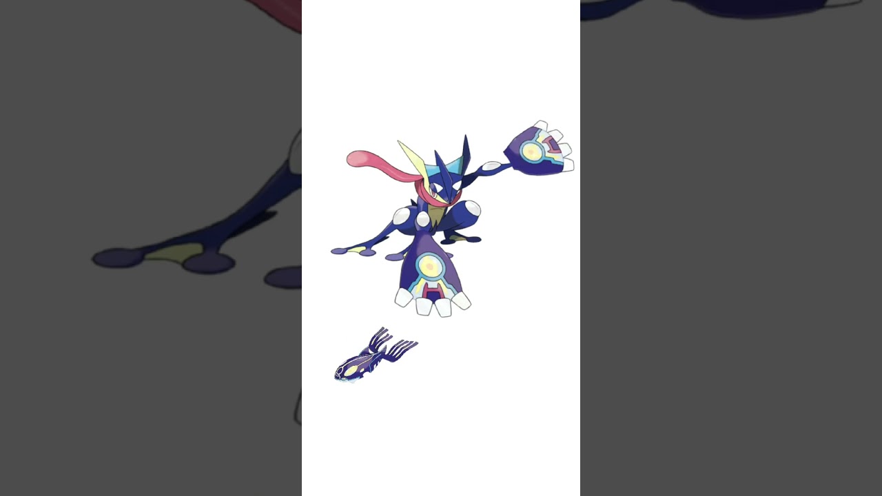 ゲッコウガ＋ゲンシカイオーガの合成。伝説の忍者　#ポケモンフュージョン #pokemon #改造ポケモン  #伝説のポケモン