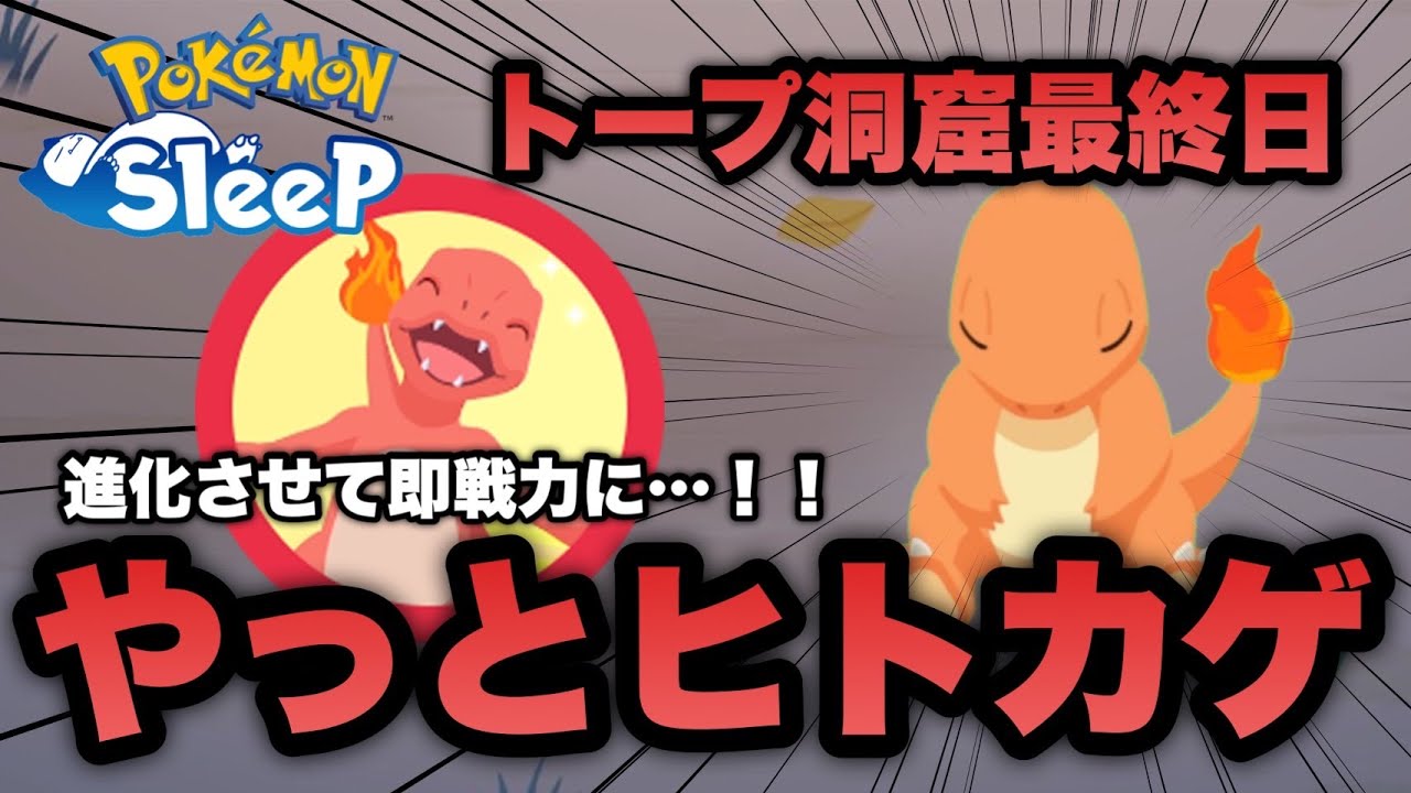 やっとヒトカゲが出たのでリザードに進化させて即戦力にする【ポケモンスリープ/安心院幽】