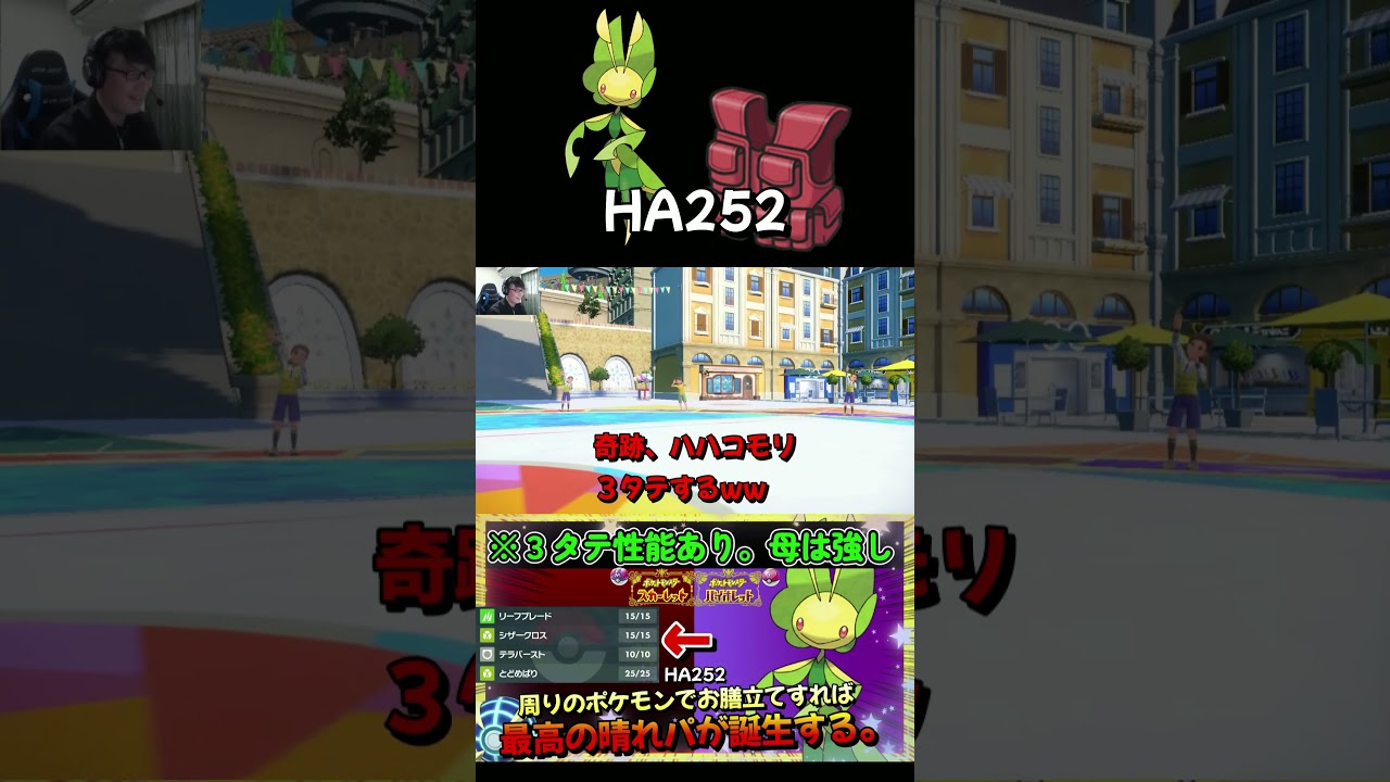 【ポケモンSV】３タテのハハコモリ【ポケットモンスター スカーレット・バイオレット】