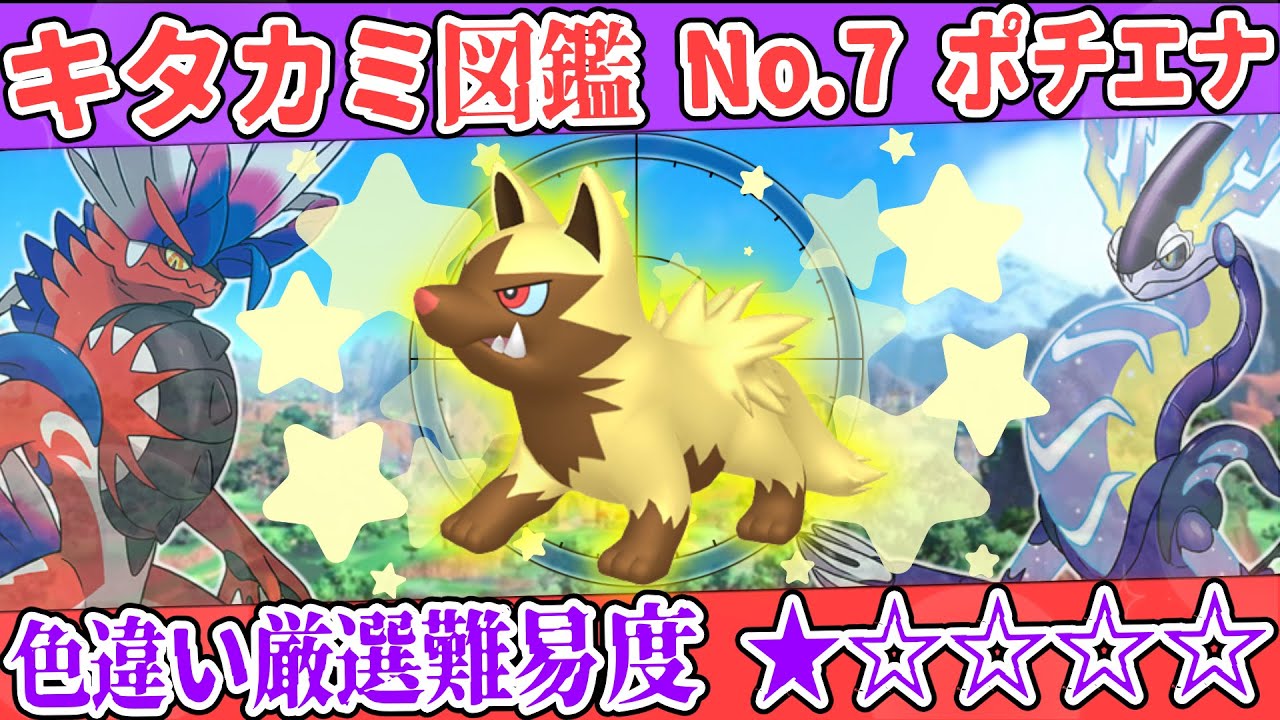 【キタカミ図鑑No.7】色ポチエナ厳選方法解説！【#ポケモンSV 碧の仮面】