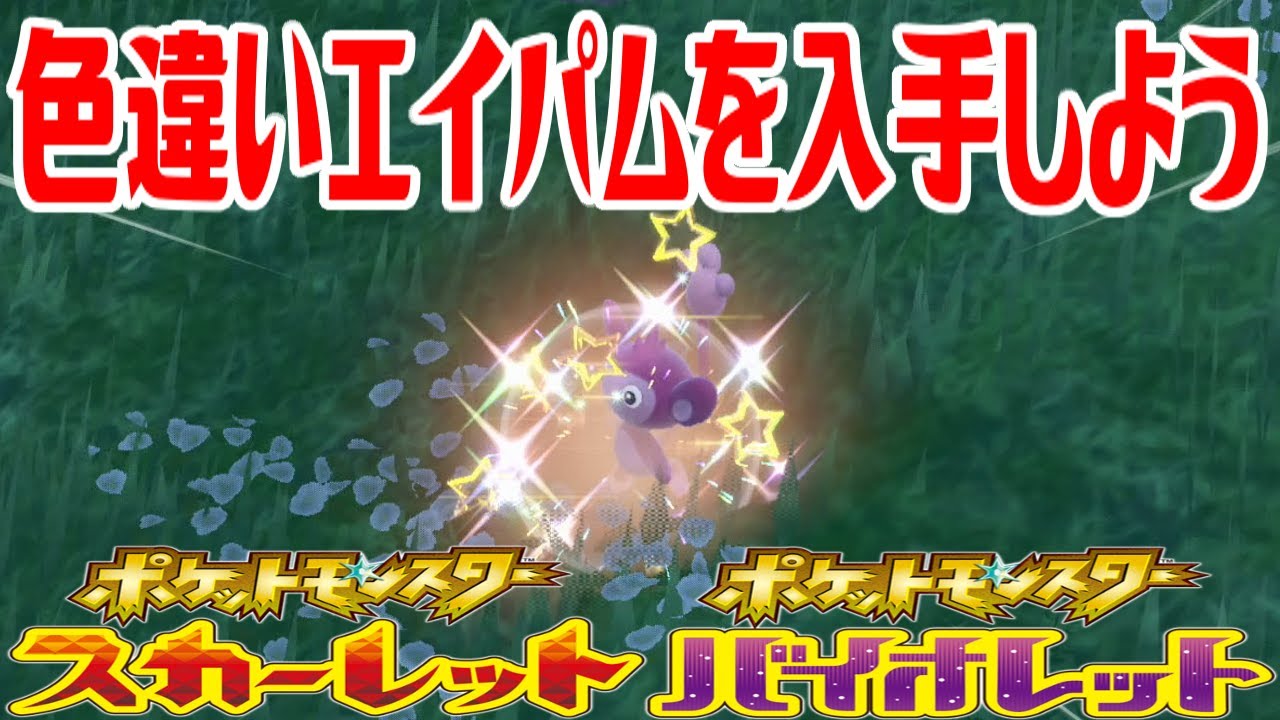 【ポケモンSV】色違いエイパムを入手しよう【ポケットモンスター スカーレット・バイオレット ゼロの秘宝 碧の仮面】Pocket Monsters