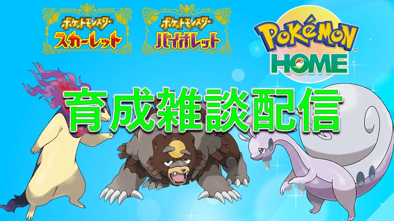 配布用のヒスイバクフーンやヒスイヌメルゴンを育成しながら雑談する