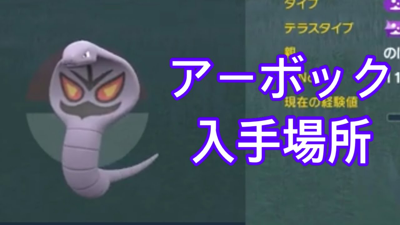【ポケモンSV】【DLC】アーボック入手場所