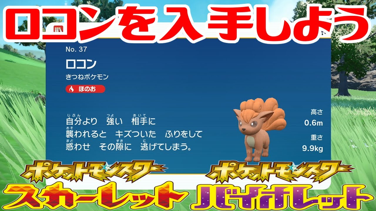 【ポケモンSV】ロコンを入手しよう【ポケットモンスター スカーレット・バイオレット ゼロの秘宝 碧の仮面】Pocket Monsters