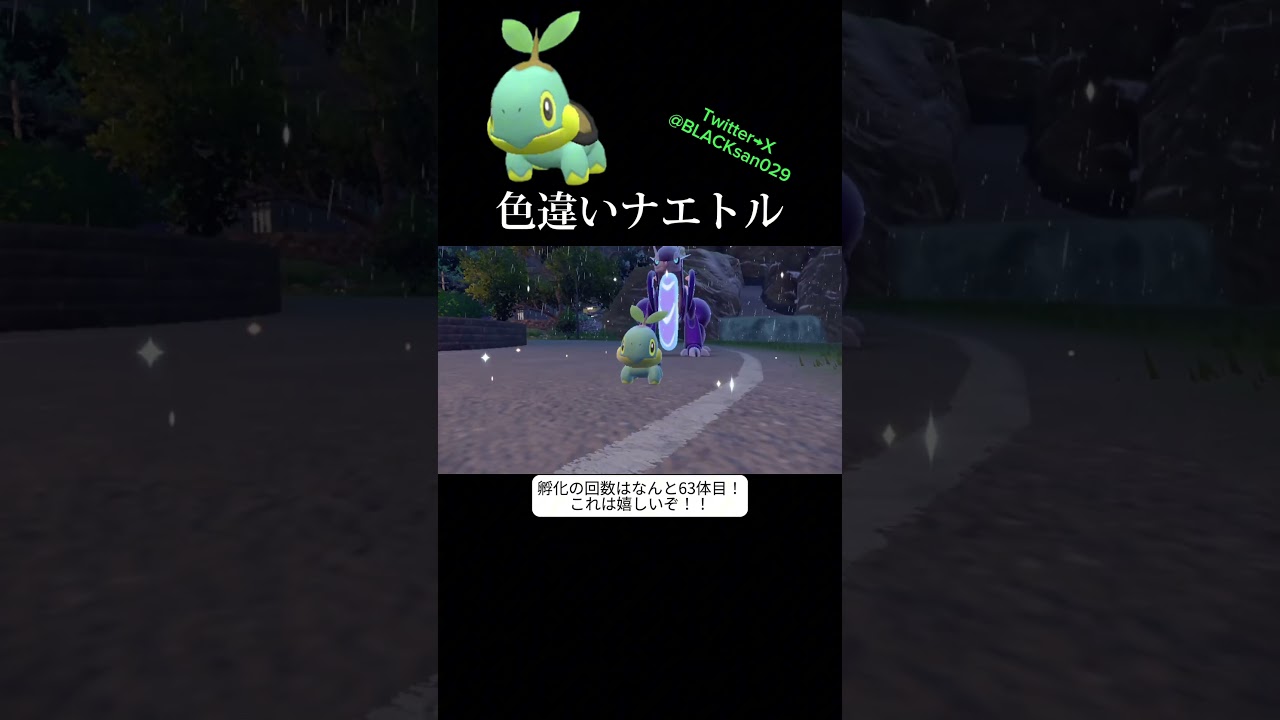 【ポケモンSV】2番目に好きな御三家が来た！ #ポケモンsv #ポケットモンスター #色違い #色違い厳選 #シンオウ御三家 #ナエトル #ハヤシガメ #ドダイトス #shorts