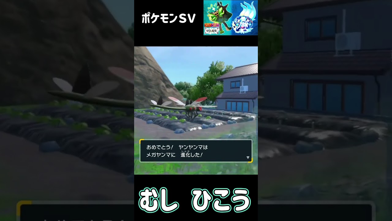 ヤンヤンマ　進化　メガヤンマ　ポケモンSV みどりの仮面