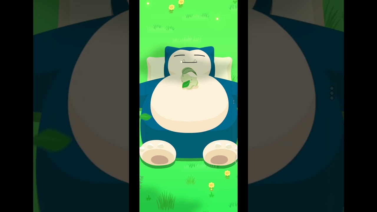 チコリータ「おなかのうえ寝」｜ポケモンスリープ