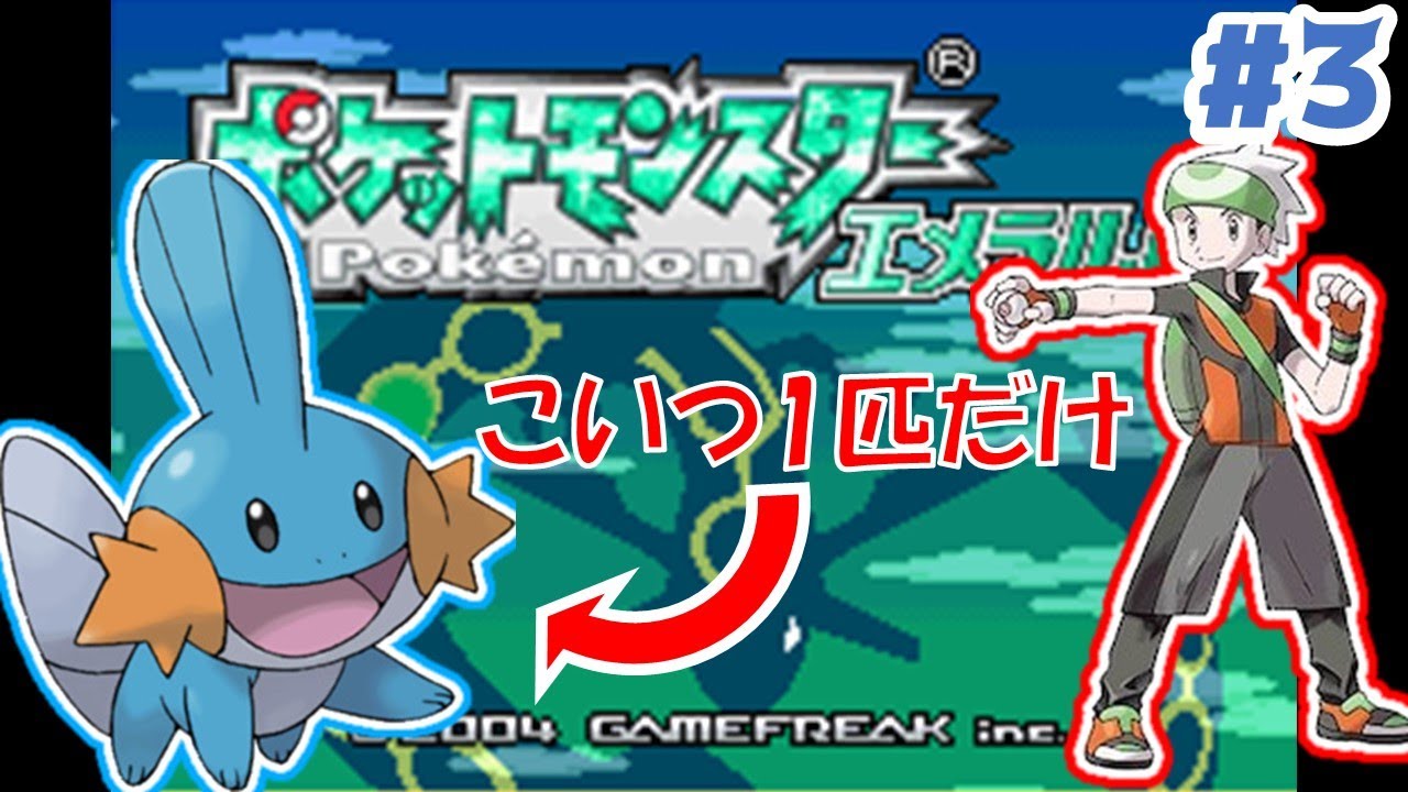 【登録者100人記念】エメラルドをミズゴロウ1匹のみでクリア 3日目【ポケットモンスター エメラルド】