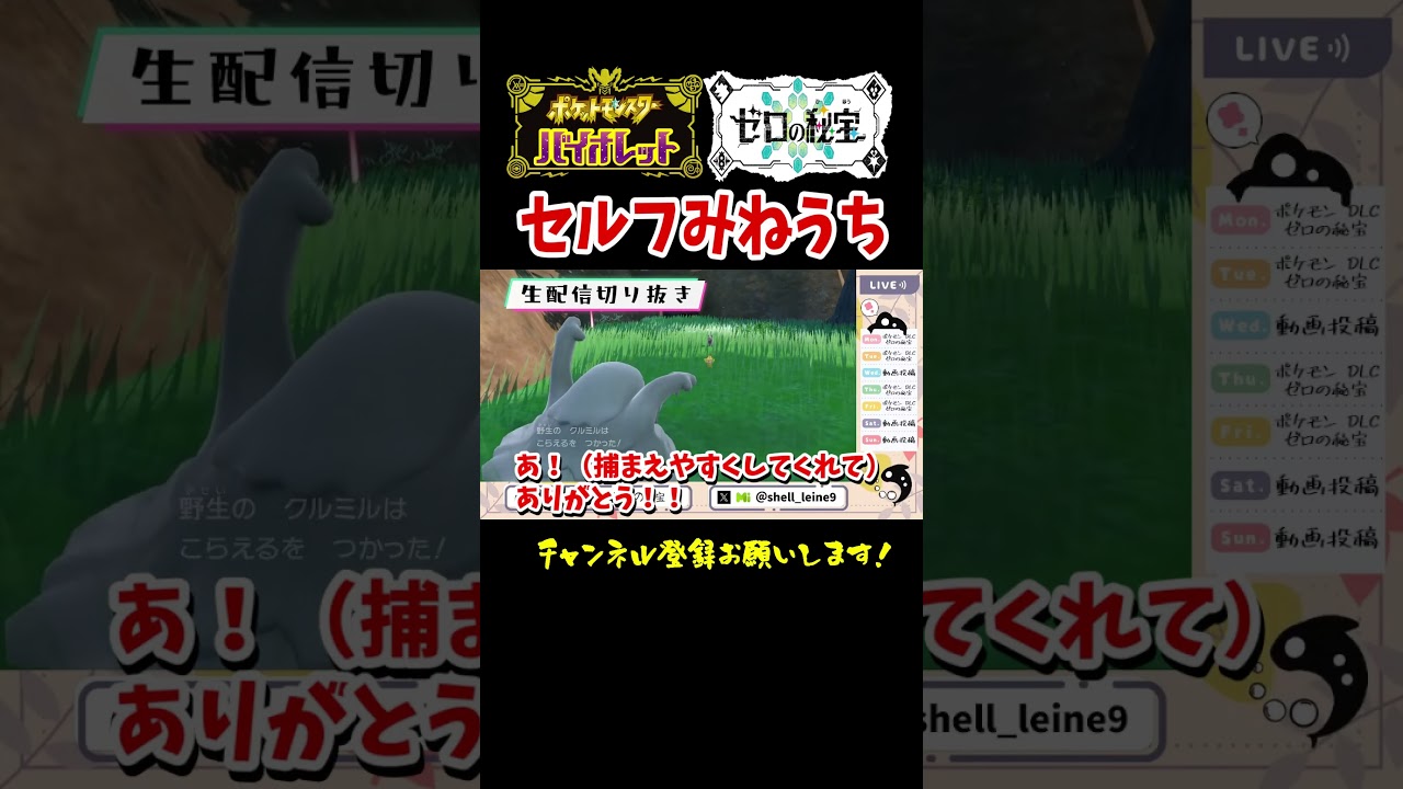 捕まる気マンマンのクルミル【ポケモンSV ゼロの秘宝】 #Shorts