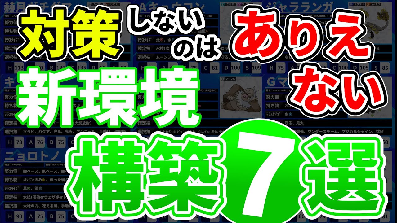 【世界大会出場者が解説】最高の基礎知識！対策しないと後悔する新登場の対策必須構築7選！｜ダブルバトル【ポケモンSV】