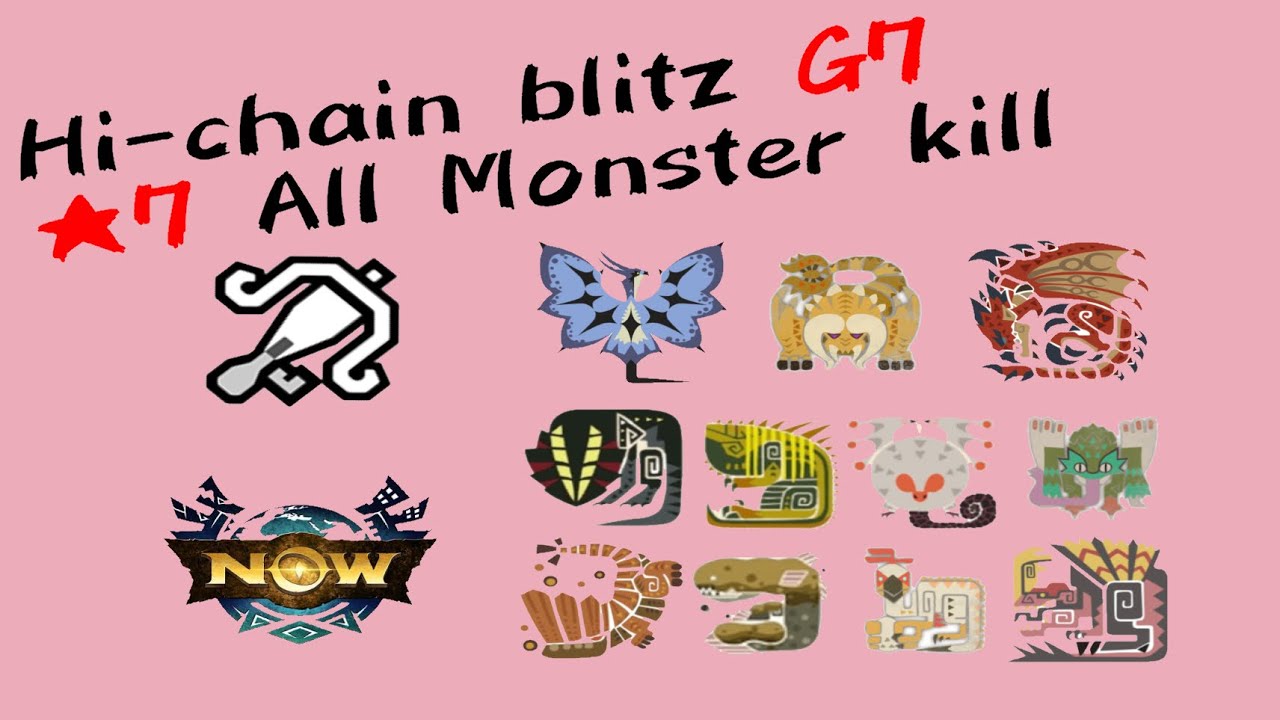 【モンハンNow】ハイチェーンブリッツG7 ★7全モンスター狩猟【ライトボウガン攻略】
