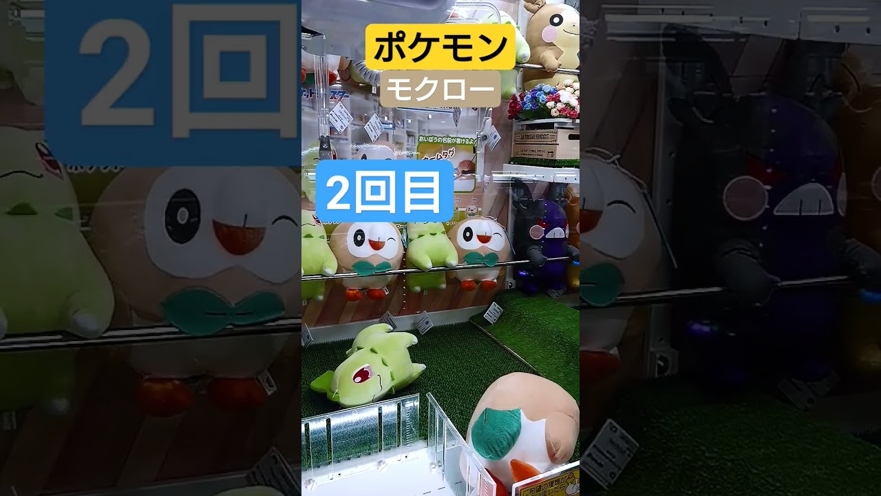 UFOキャッチャー#26 #クレーンゲーム #ポケモン #モクロー #ぬいぐるみ #ポケットモンスター #shorts