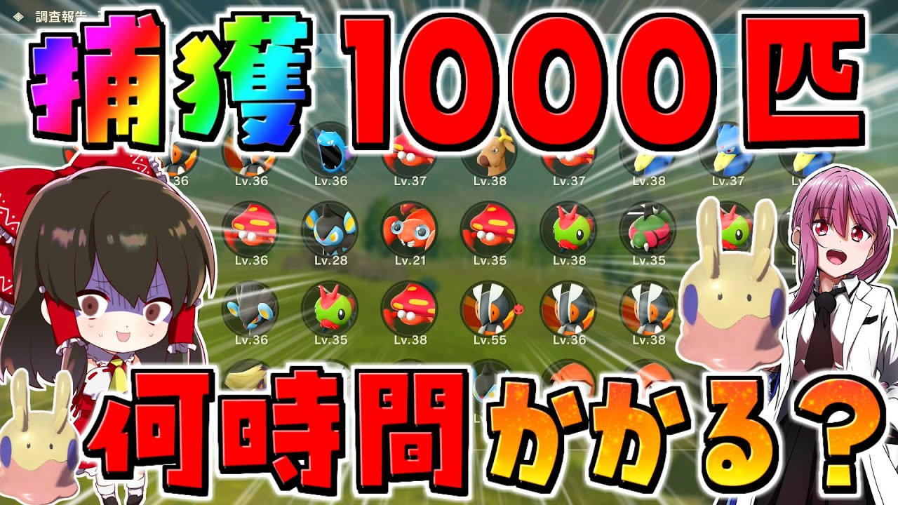 【レジェンズアルセウス 】ポケモン1000匹捕獲RTAチャレンジ！！【ゆっくり実況/Pokémon LEGENDS アルセウス】