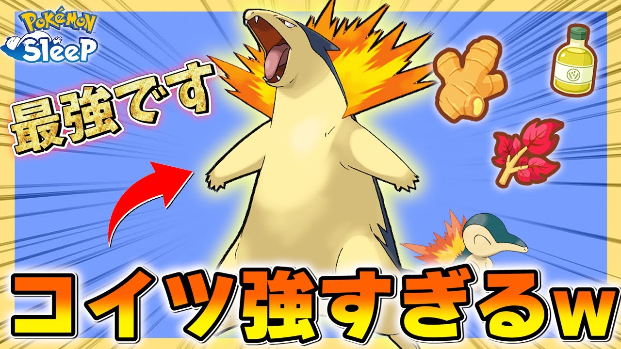 ヒノアラシ最強すぎるんだよ！！！！！！！！【ポケモンスリープ/トープ洞窟/バクフーン】