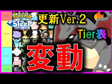 【最新版ランキングver.2】新たな情報でランク変化あり！？Tier更新しました！【ポケモンスリープ / Pokemonsleep】#ランキング #tier #攻略