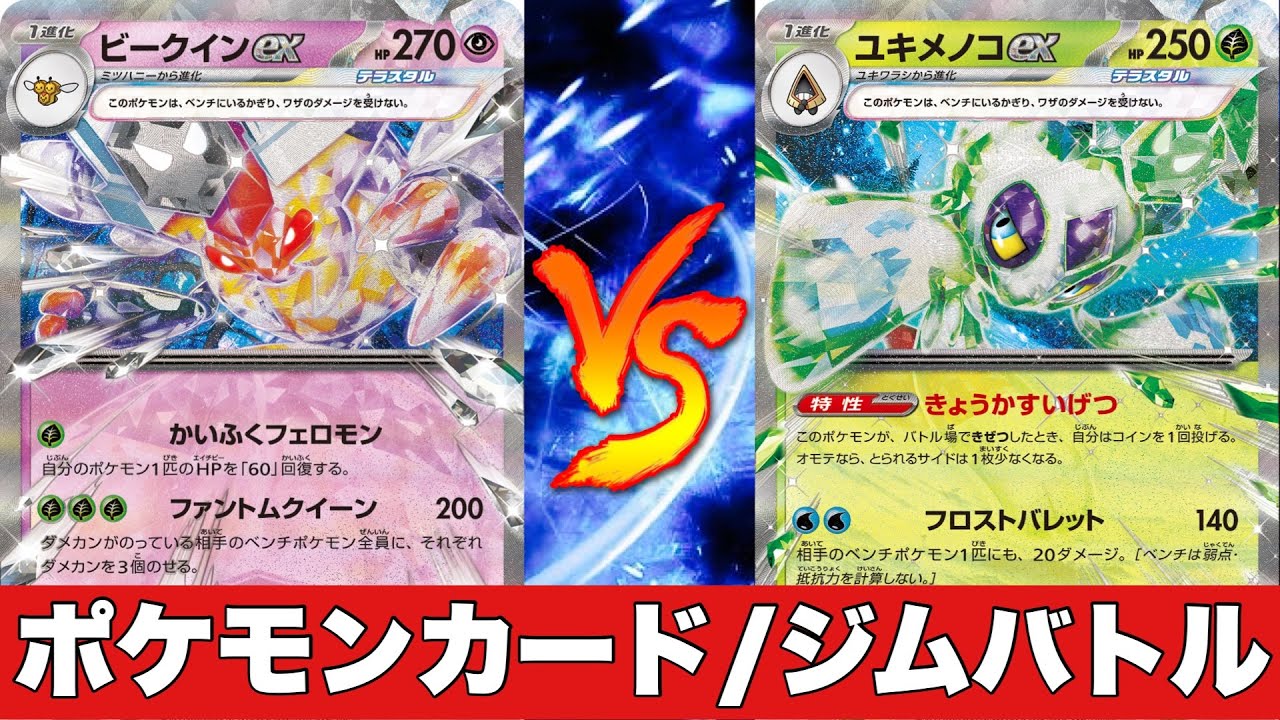 【ポケカ対戦No.561】ビークインex🆚パオジアンユキメノコ【ジムバトル】