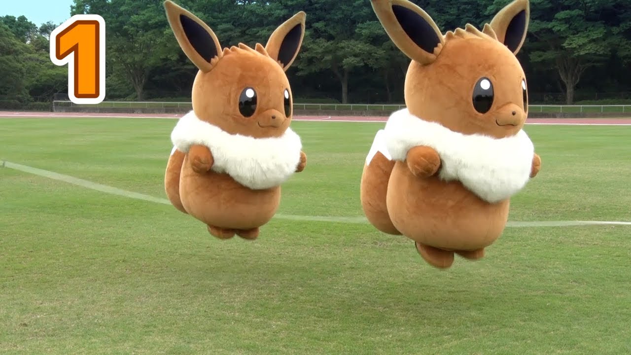 【公式】イーブイ vs ピカチュウ勝つのはどっち？ 種目：大縄跳び
