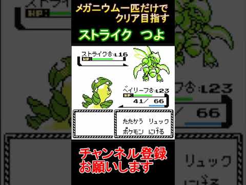 ストライク2　ポケモンクリスタル　メガニウムだけでクリアする　【実況】 #ゲーム実況 #レトロゲーム #ポケモン