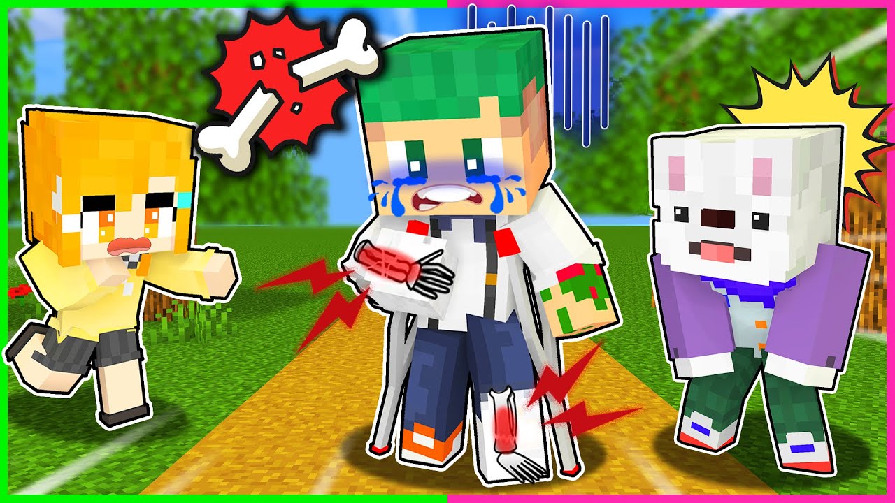 【緊急事態です❗】ダメージを受けるとガチで骨折するマインクラフト🦴💥一気見まとめ！【まいくら・Minecraft】よろずや🍭