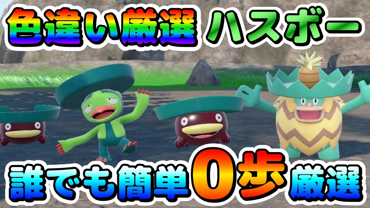 【色厳選】色違いハスボーの厳選オススメ場所！初心者でも簡単！大量発生無し、移動無しで厳選可能！【ポケモンSV】