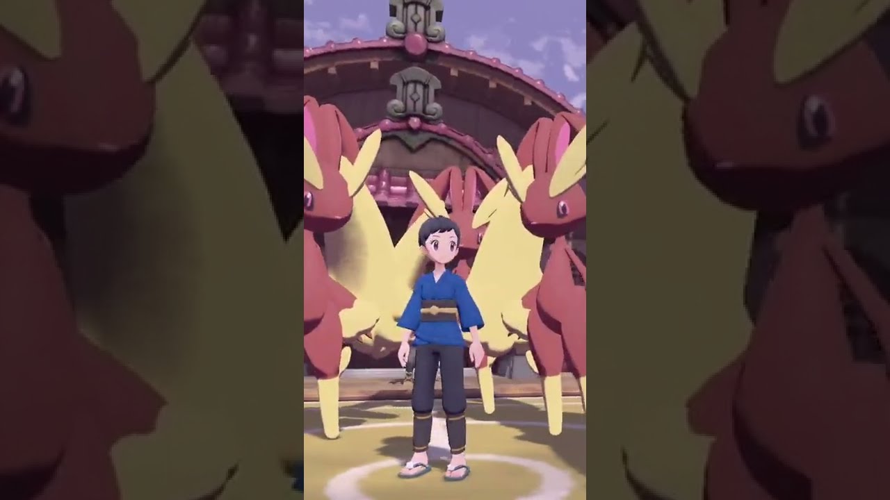 【Pokémon LEGENDS アルセウス】オヤブンミミロップを６体集めてトレーナーの周りに囲ませてみた【性癖】#shorts