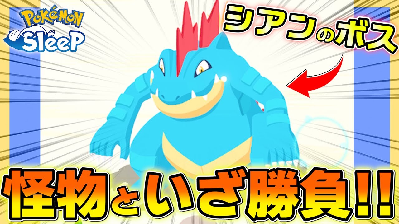 オーダイルと勝負しつつ、結局タマザラシは捕まえまくる男【ポケモンスリープ/シアンの砂浜】