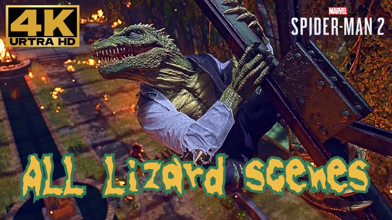 リザード イベントシーンまとめ【マーベルスパイダーマン2｜Marvel's Spider-Man 2｜Lizard scenes｜4K ULTRA HD】