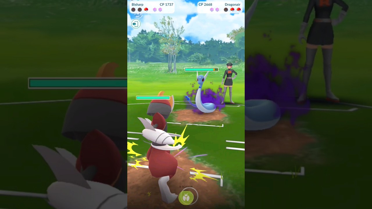 Bisharp🪲vs dragon team🐲 #pokemongo #shorts