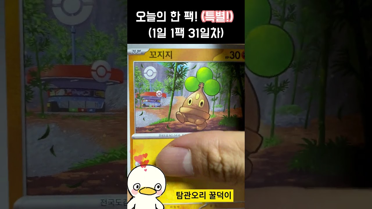 오늘의 한 팩! 한달차! (31일차) #포켓몬 #포켓몬카드 #금손 #포켓몬카드까기  #오늘의한팩 #1일1팩 #한팩챌린지 #흑염의지배자 #이브이히어로즈 #레이징서프 #포켓몬카드깡