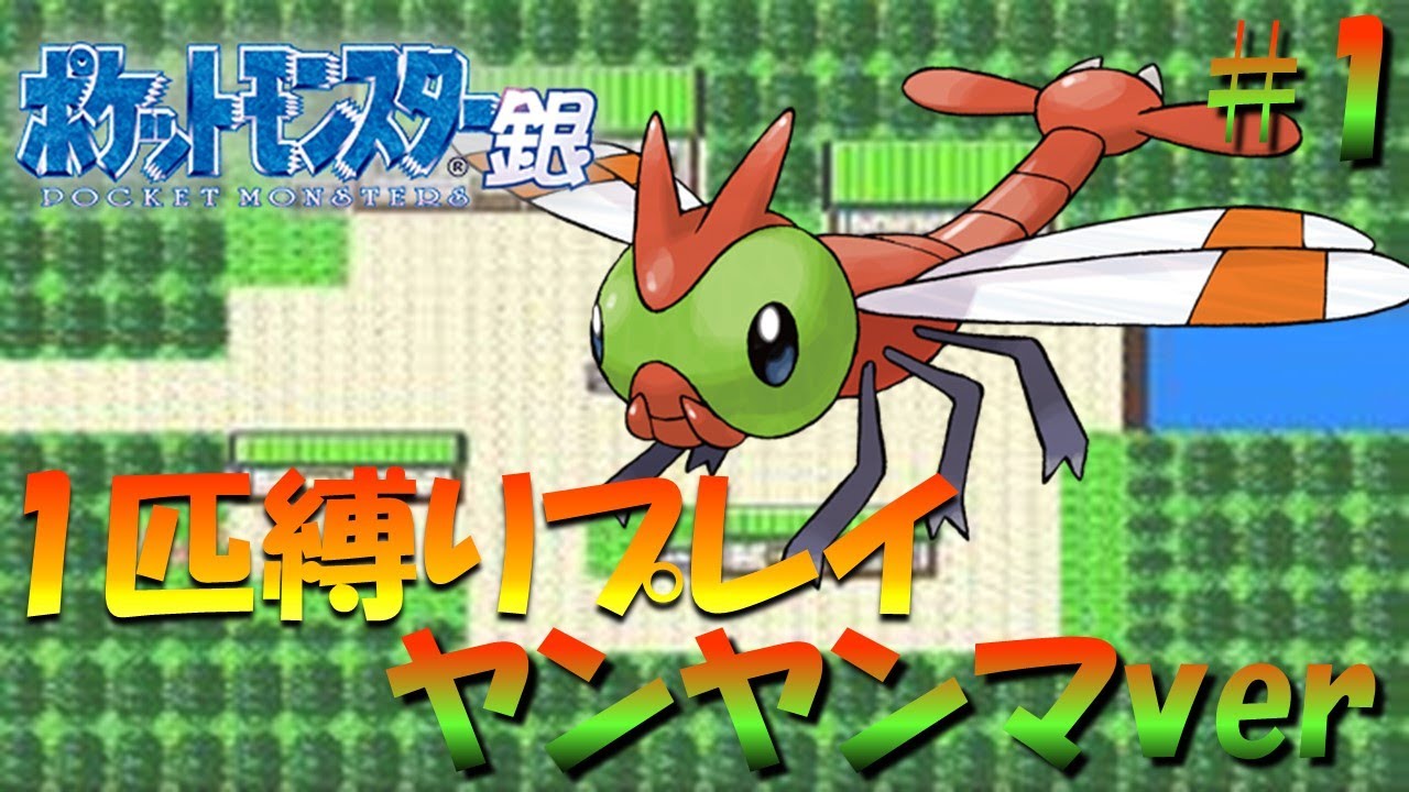 【ポケモン金銀】ポケモン1匹縛りプレイ!!ヤンヤンマきみに決めた！part1【ゲーム実況】【縛りプレイ】