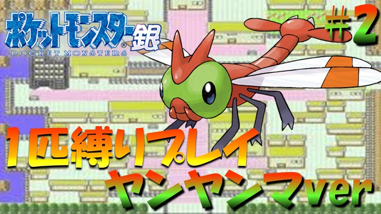 【ポケモン金銀】ポケモン1匹縛りプレイ!!ヤンヤンマきみに決めた！part2【ゲーム実況】【縛りプレイ】