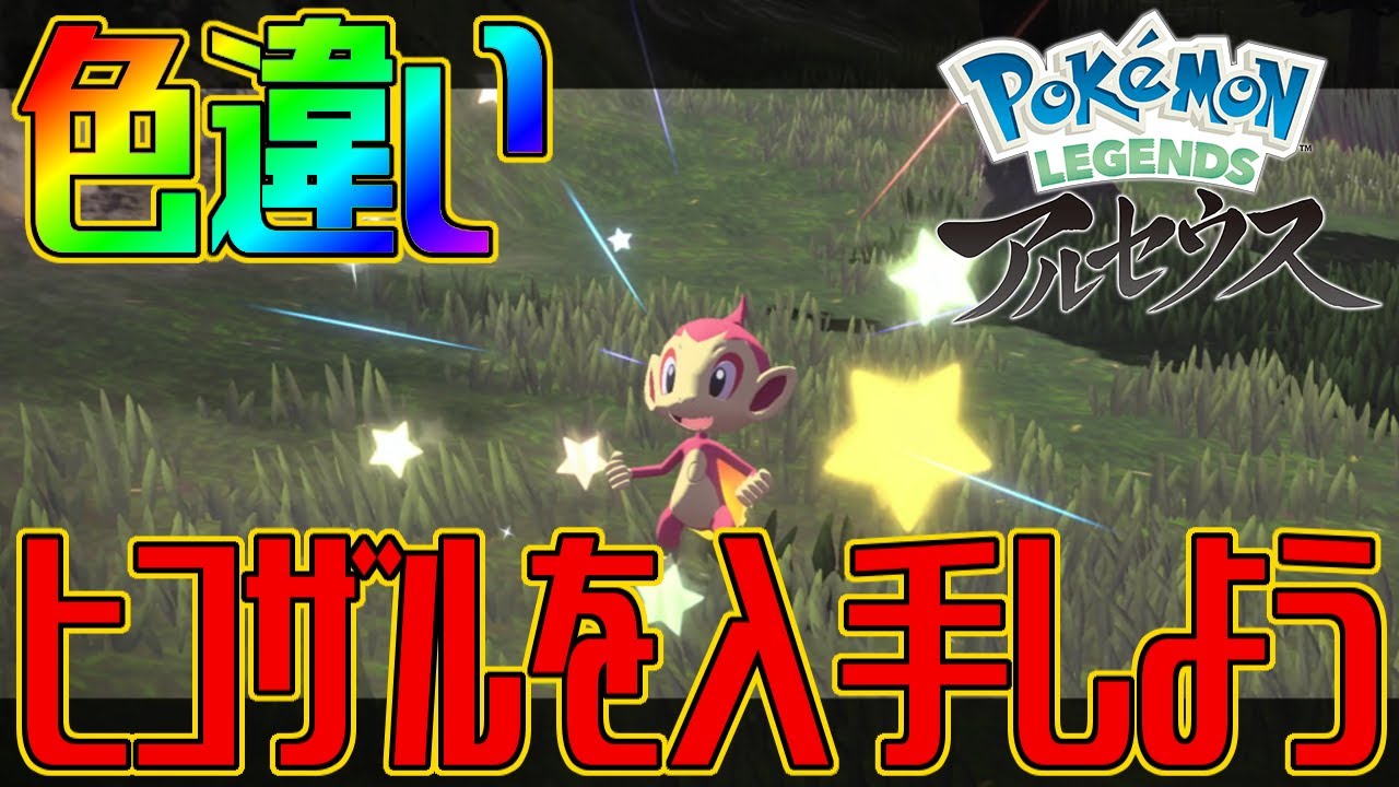 【ポケモンアルセウス】色違いヒコザルを入手しよう【Pokémon LEGENDS アルセウス】