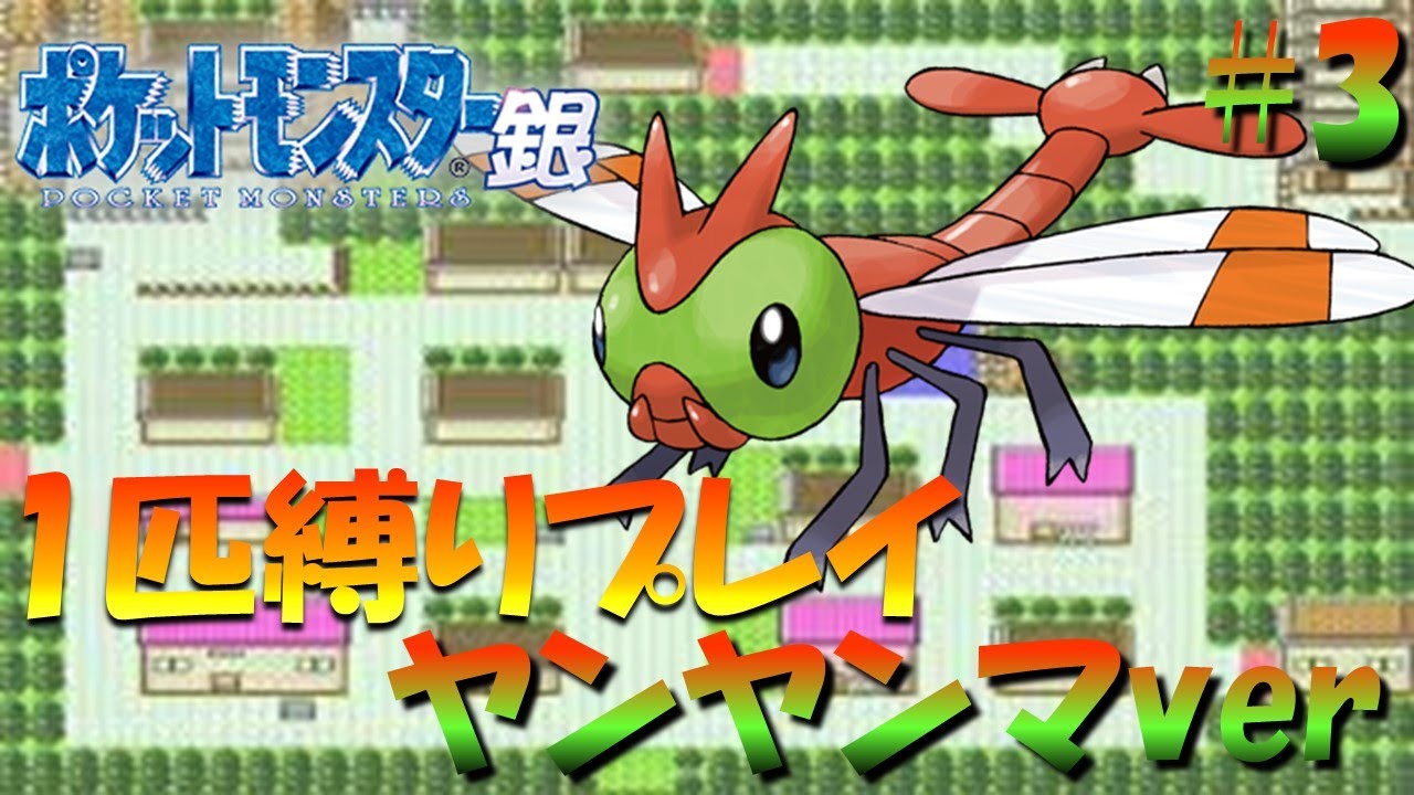 【ポケモン金銀】ポケモン1匹縛りプレイ!!ヤンヤンマきみに決めた！part3【ゲーム実況】【縛りプレイ】