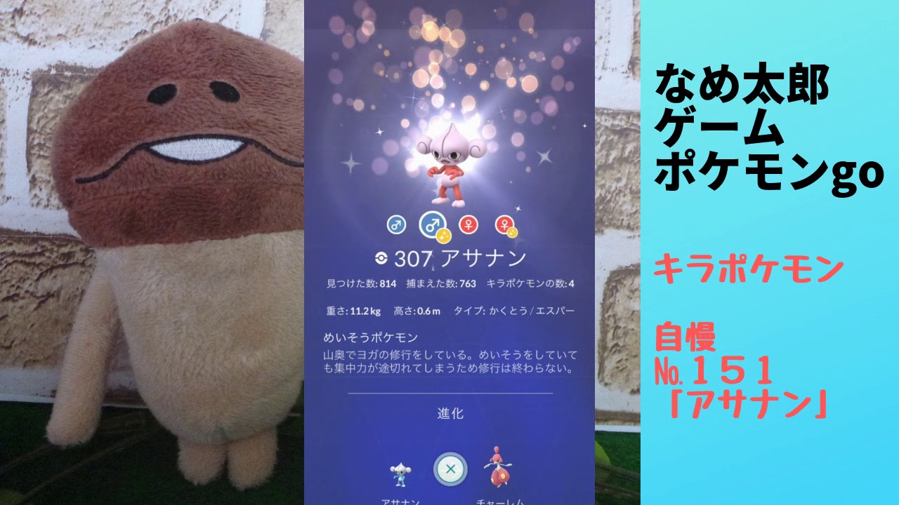 なめ太郎のキラポケモン自慢コーナーナンバー１５１、「アサナン」【ポケモンgo】