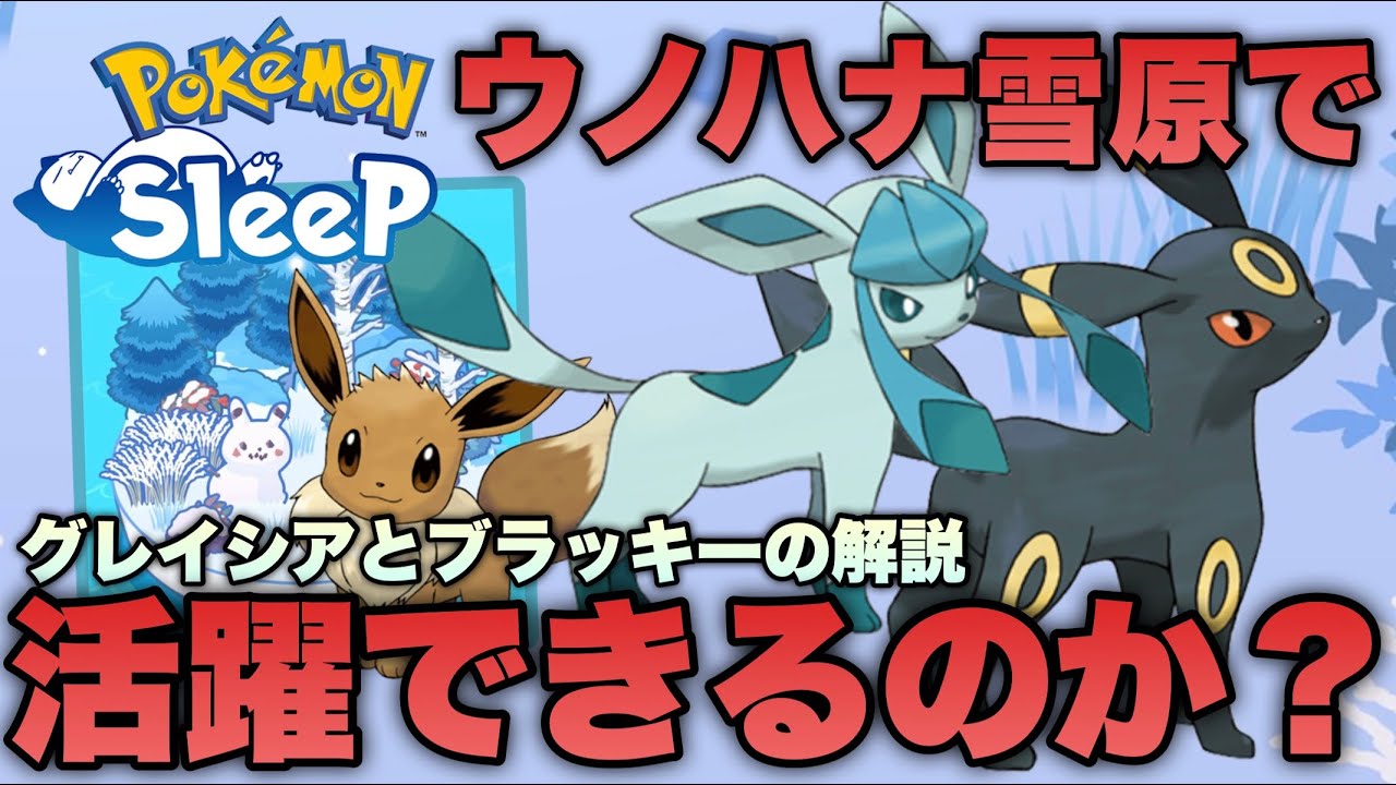【初心者必見】グレイシアとブラッキーの解説！ウノハナ雪原で活躍できるのか？【ポケモンスリープ/安心院幽】