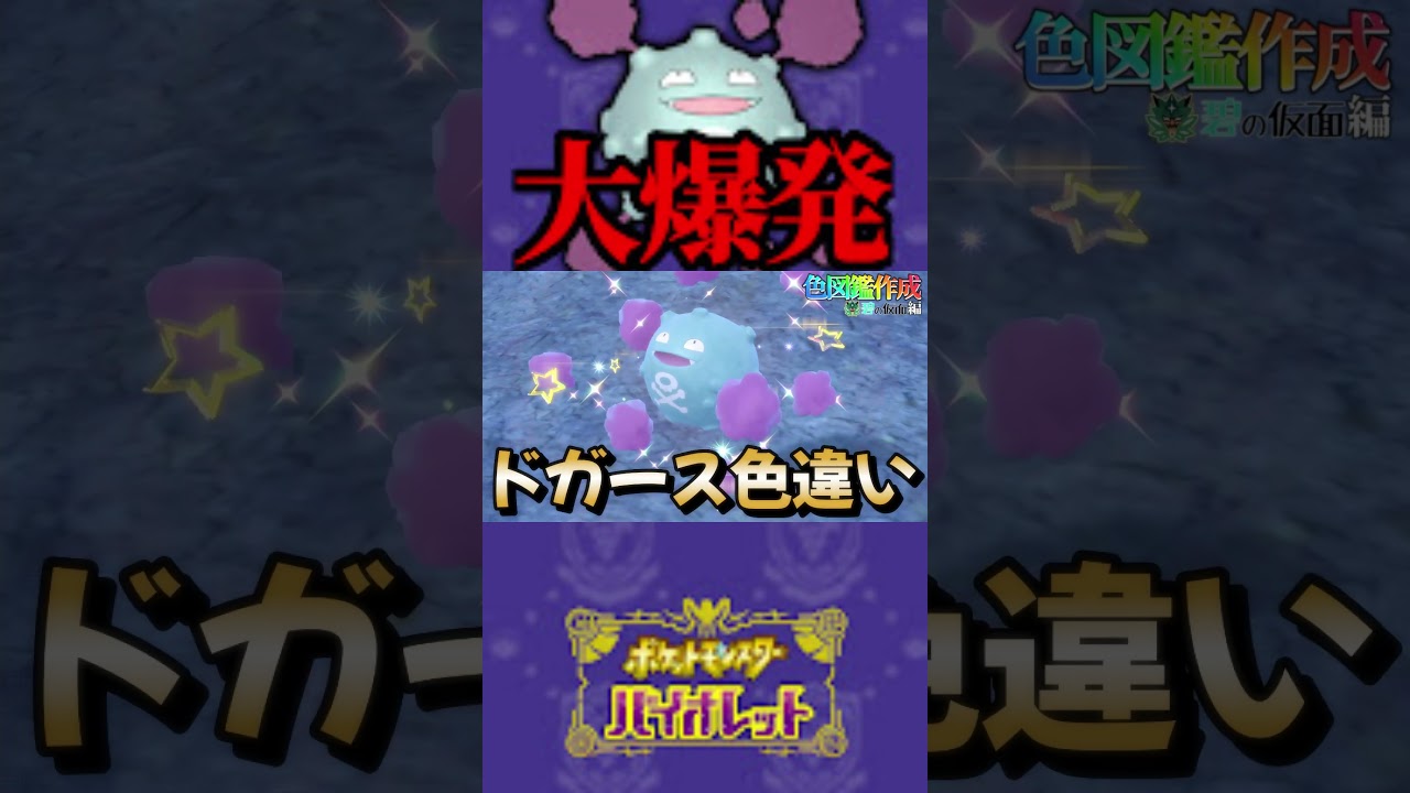 ドガース光ったけどまさかの結果に... #ポケモンsv色違い #ポケモン #碧の仮面