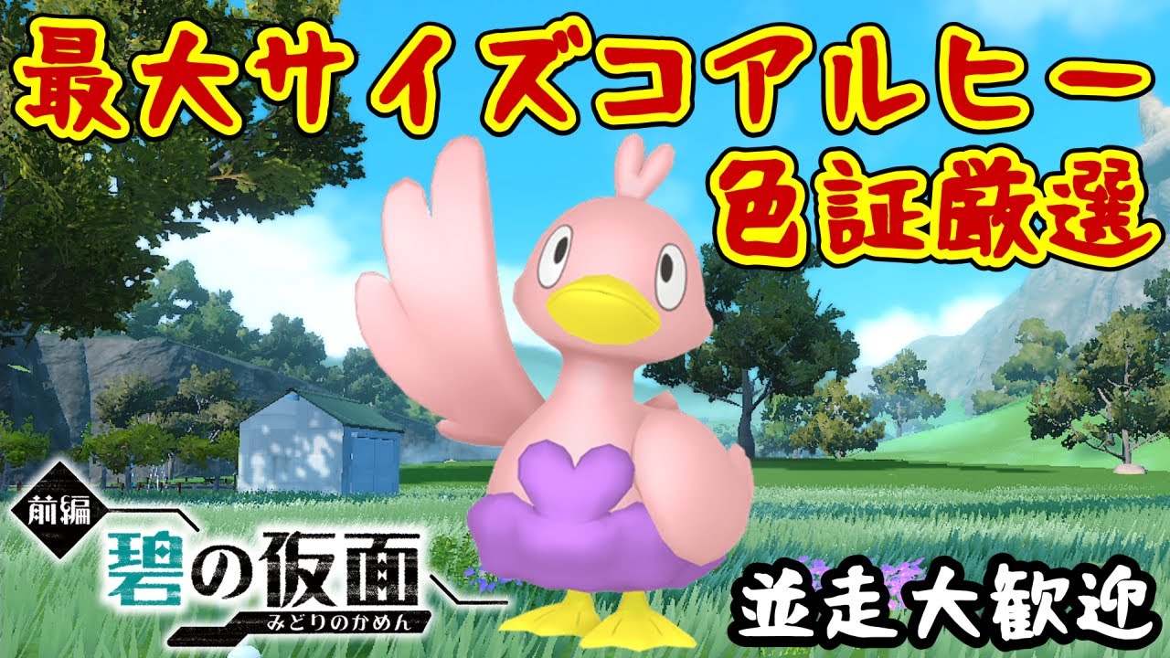 【ポケモンSV】最大サイズ/レア証の色違いコアルヒーを狙って色厳選【配布用個体集め】