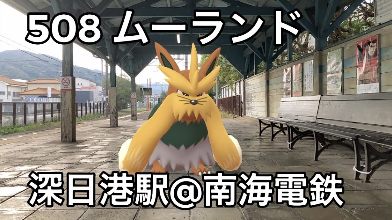 【ポケGO動くポケモンずかん】508ムーランド｜Stoutland｜ShinyPokémon【ポケモンGO】PoKeMoN GO AR｜AR動画｜GOsnapshot｜深日港駅｜南海電鉄