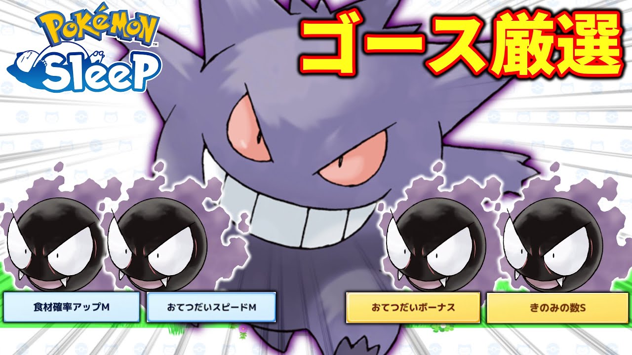 【ポケモンスリープ攻略】ゴース厳選！採用個体はこいつだ！