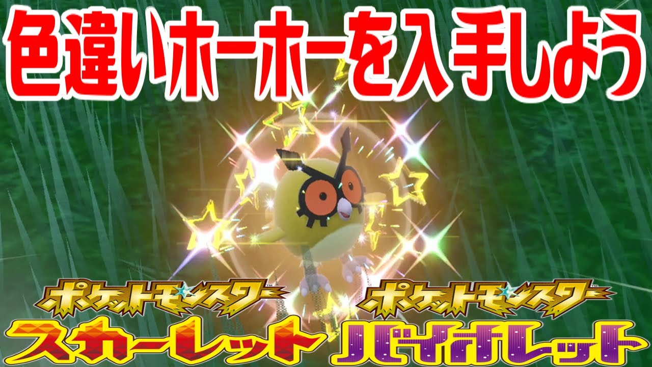 【ポケモンSV】色違いホーホーを入手しよう【ポケットモンスター スカーレット・バイオレット ゼロの秘宝 碧の仮面】Pocket Monsters