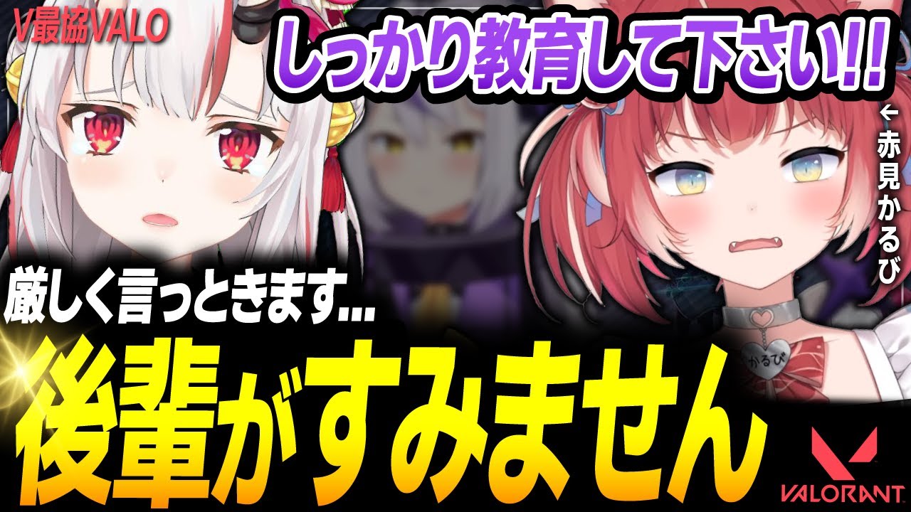 めちゃくちゃするラプラスに呆れる赤見かるび、とばっちりをくらう大先輩百鬼あやめ【ホロライブ/切り抜き/百鬼あやめ/VALORANT/V最協】
