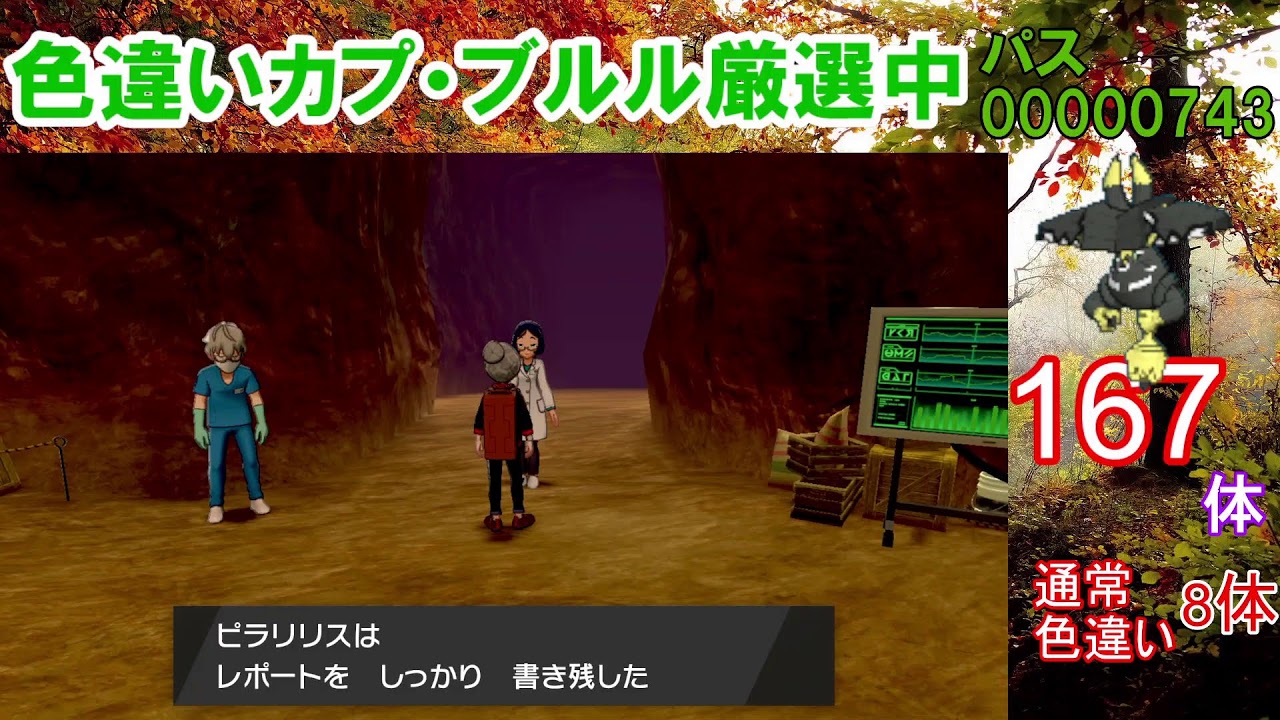 【ポケモン剣盾】試行回数ワースト記録更新中。。。カプ・ブルル色違い以外の色違いが出たら即配布！カプ・ブルル色厳選【ダイマックスアドベンチャー】