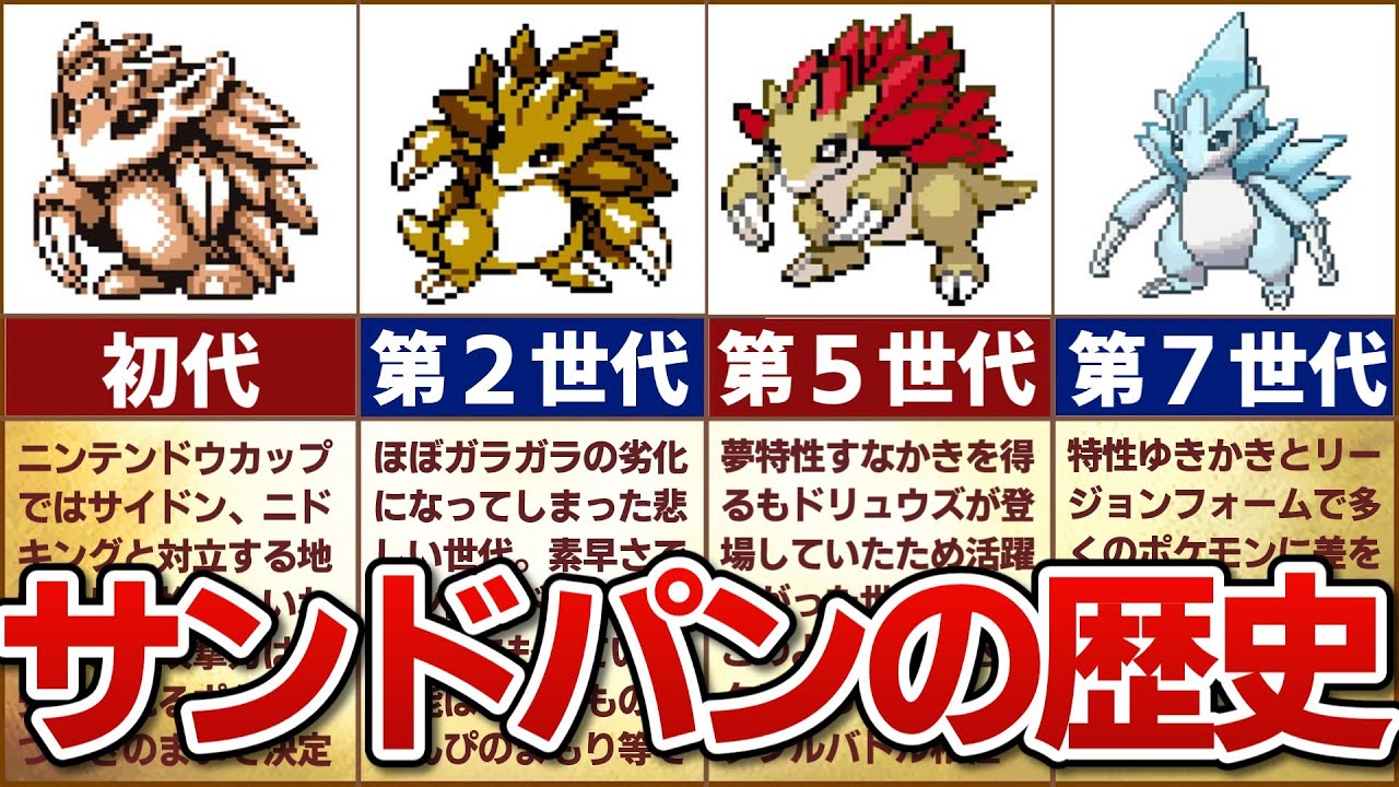 【不遇ハリネズミ】対戦環境におけるサンドパンの歴史